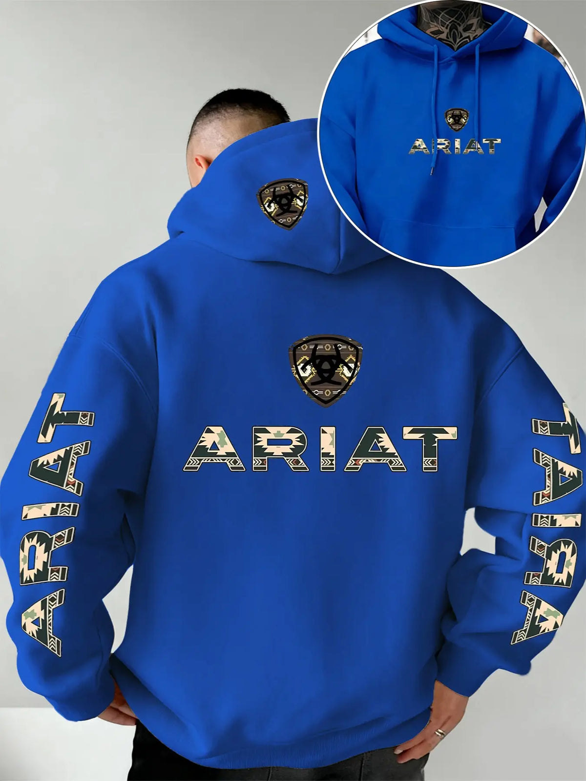 Ariat Letter Print Hooded Sweatshirt β Western Style Graphic Pullover, Rugged Outdoor Country Hoodie, Unisex Casual Apparel