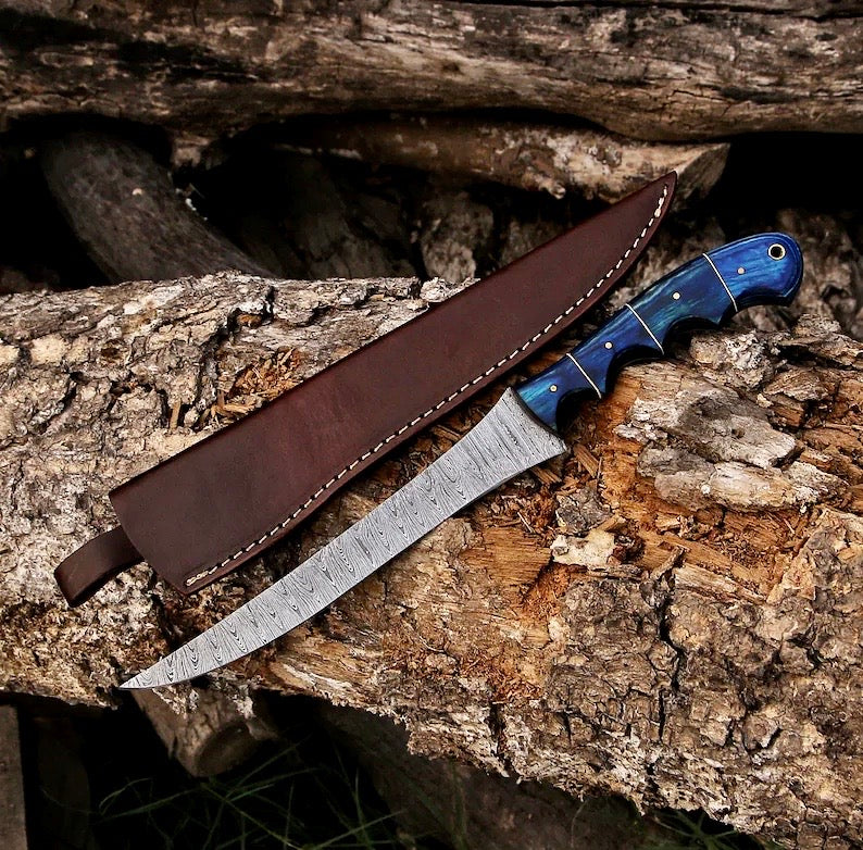 Handmade Knives with Belt Sheath – Rasp Steel Hunting Knife