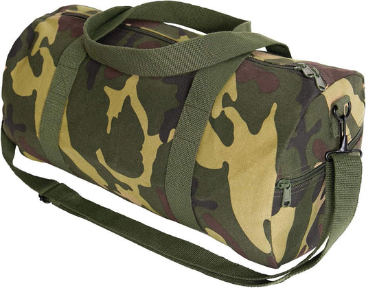 Heavy-Duty Canvas Shoulder Duffle Bag - Rugged Travel Gym Gear Equipment Bag